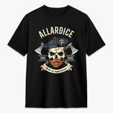 Allardice Tartan Crest 2D T-shirt - Alba Skull Style
